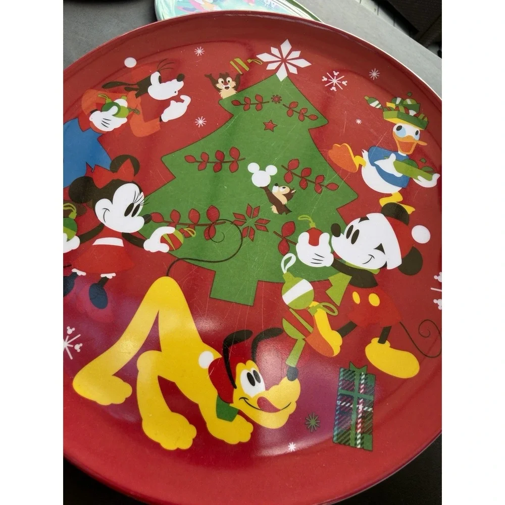Disney Christmas Dessert/ Salad/display Plates Set of 4